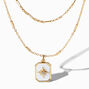 Icing Select 18k Gold Plated Embellished Compass Multi-Strand Necklace,
