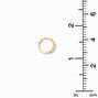 Icing Select 18k Yellow Gold Plated Cubic Zirconia 8MM Fuchsia Bubble Huggie Hoop Earrings,