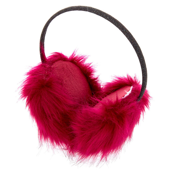 Furry Ear Muffs - Pink,