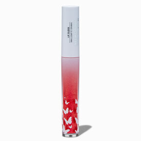 Coral Shimmer Butterfly Lip Gloss Wand,