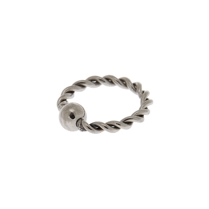 Titanium Twisted Cartilage Hoop Earring,