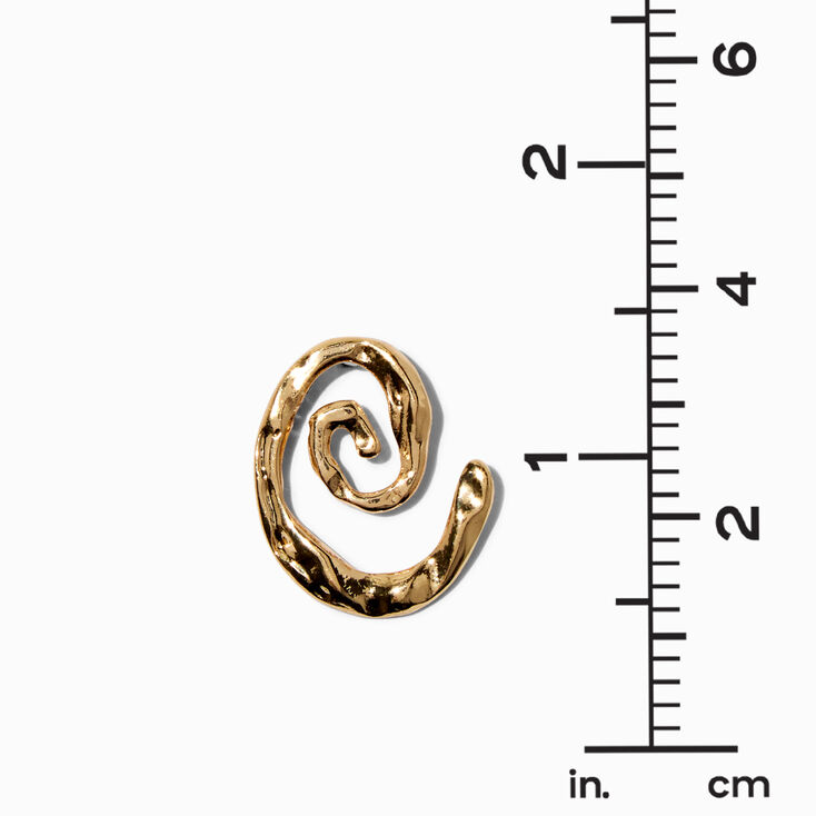 Gold-tone Swirl Around Stud Earrings,