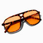 Orange Lens Tortoiseshell Frame Sunglasses,