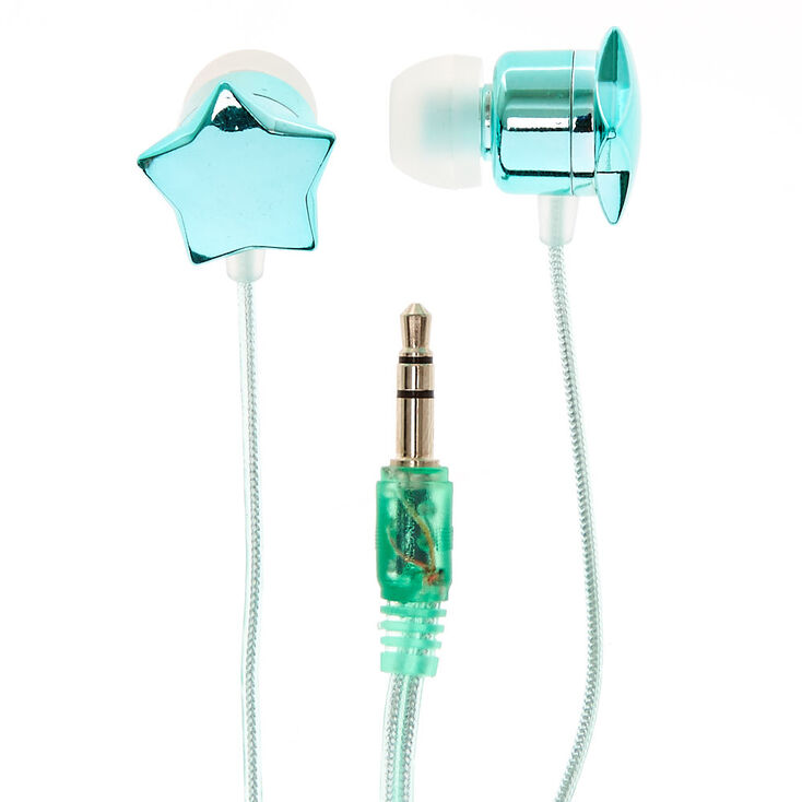 Turquoise Star Earbuds,