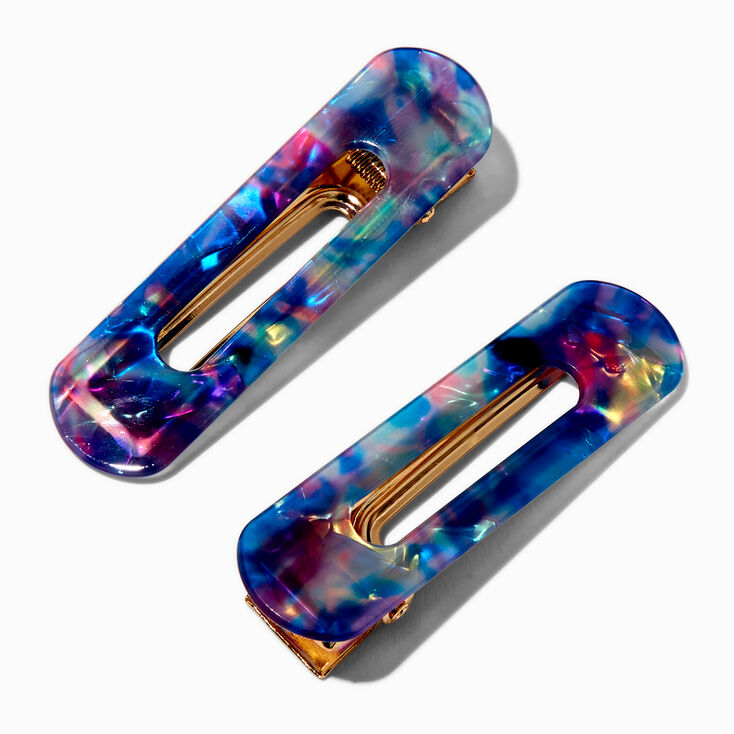 Blue Acrylic Hair Clips - 2 Pack,