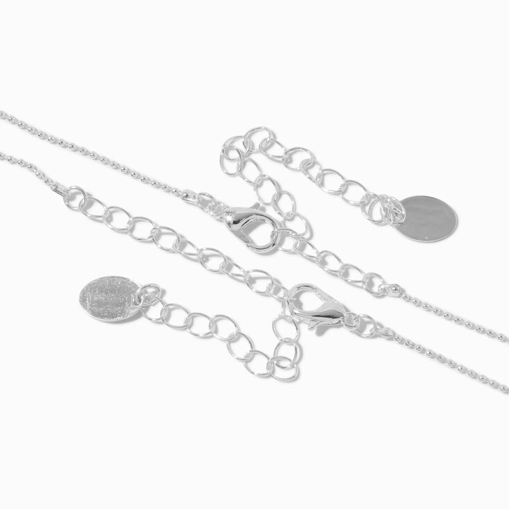 Best Friends Glitter Kitty Cat Pendant Necklaces - 2 Pack,
