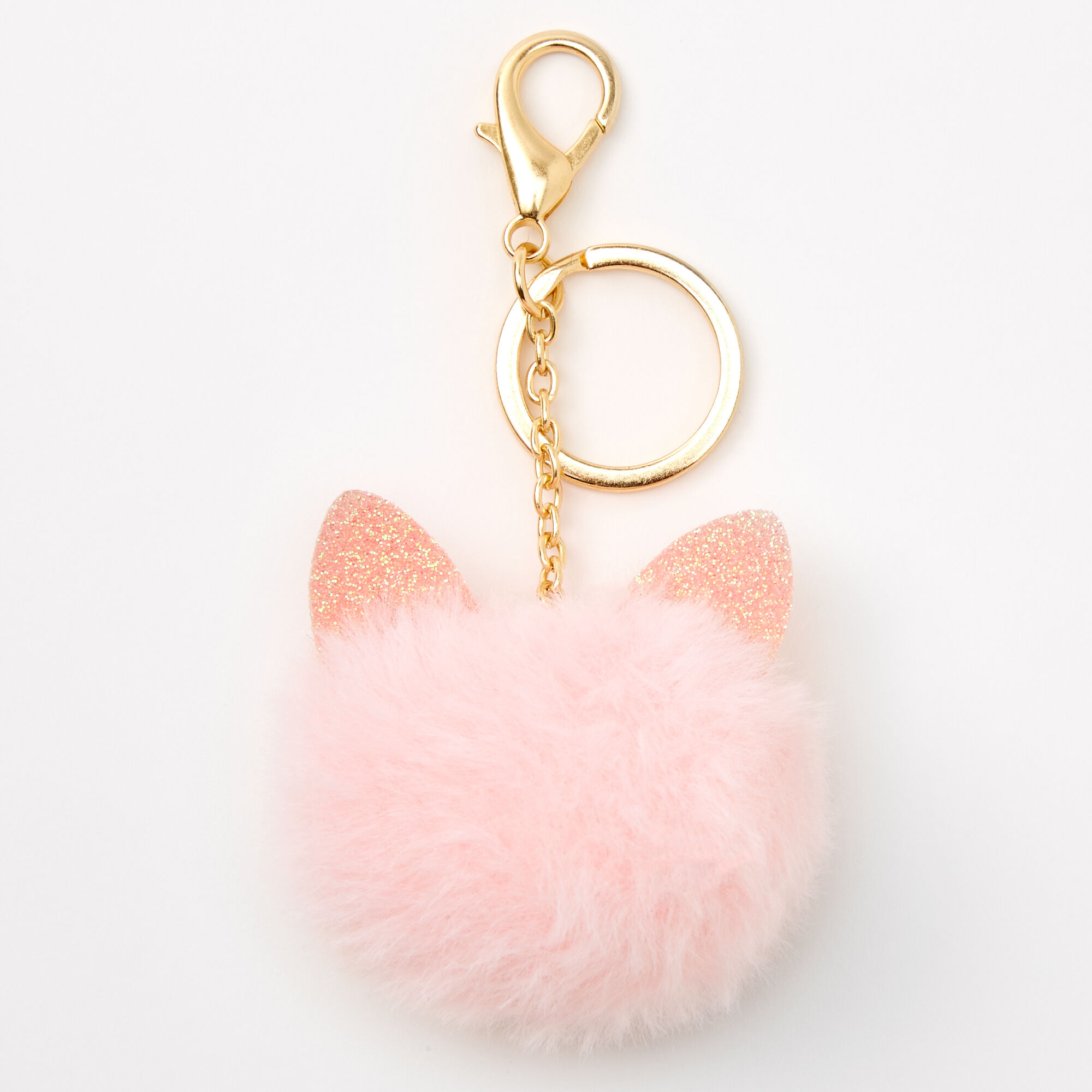 Gold Pom Pom Cat Keychains 3 Pack Icing US