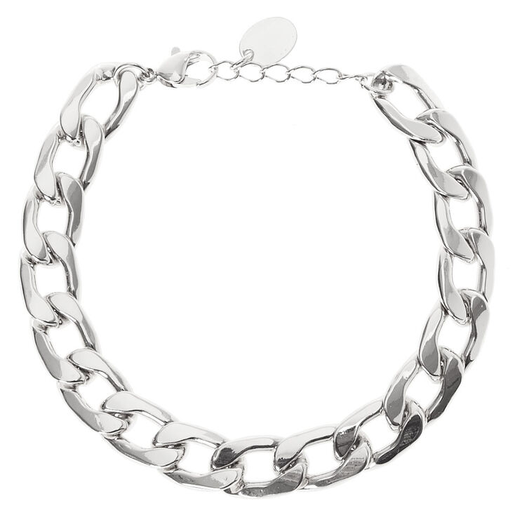 Silver Link Chain Bracelet,