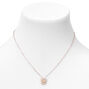 Rose Gold 3D Butterfly Pendant Necklace,