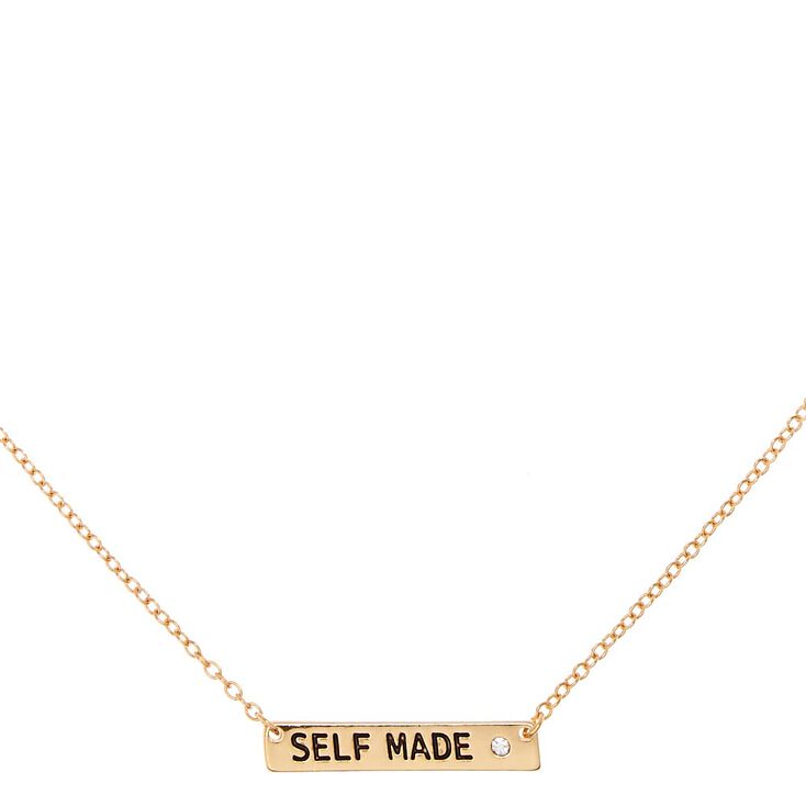 SELF MADE Gold-Tone Bar Necklace,