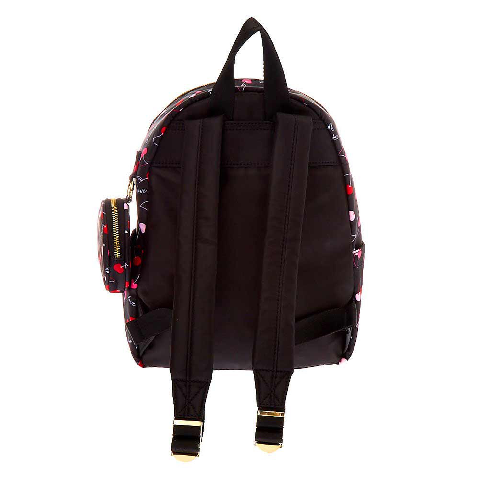 Nylon Cherry Love Mini Backpack - Black | Icing US