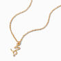 Gold Zodiac Symbol Pendant Necklace - Capricorn,