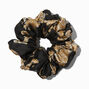 Black &amp; Gold Floral Brocade Giant Hair Scrunchie,