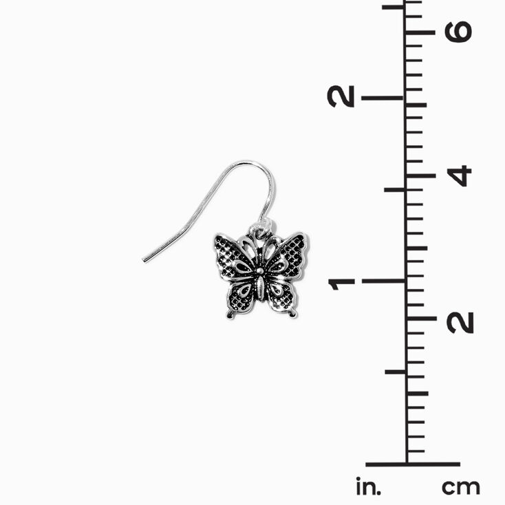 Silver-tone Butterfly Mixed Earring Set - 3 Pack,