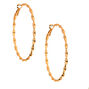 Gold 60MM Twisted Hoop Earrings,