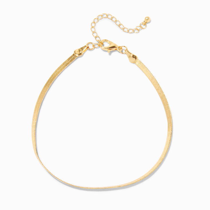Icing Select18k Yellow Gold Plated Snake Chain Anklet,