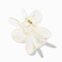 Iridescent Medium Flower Hair Claw - White,