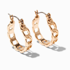 Gold 20MM Chainlink Hoop Earrings,