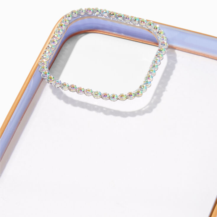 Embellished Clear/Lavender Phone Case - Fits iPhone&reg; 12 Pro,