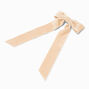 Taupe Velvet Long Tail Bow Hair Clip,