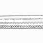 Silver-tone Mixed Chain Bracelet Set - 4 Pack,