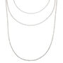 Silver Rhinestone Multi Strand Necklace,