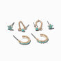 Gold Turquoise Stars Earring Stackables Set - 3 Pack,