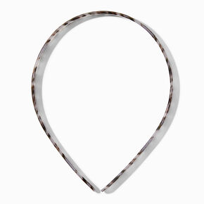 Gray Tortoiseshell Acrylic Headband,