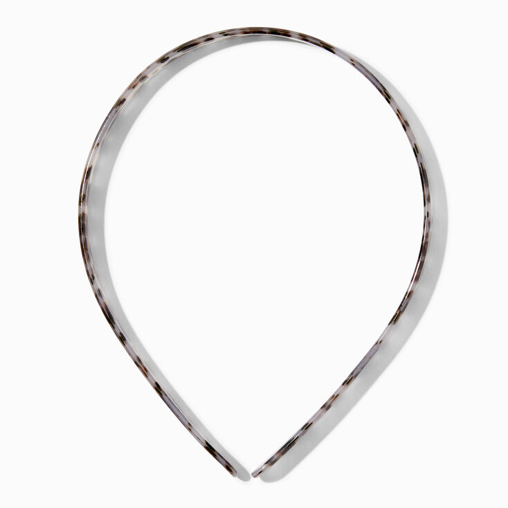 Gray Tortoiseshell Acrylic Headband,