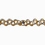 Gold-tone Pearl Tattoo Choker Necklace,