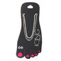 Silver Crystal Chain Link Multi Strand Anklet,