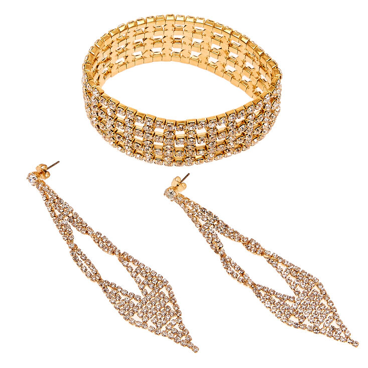 Diamond Earring & Bracelet Set,