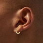 ICING Select 18k Yellow Gold Plating Pav&eacute; 8MM Clicker Hoop Earrings,