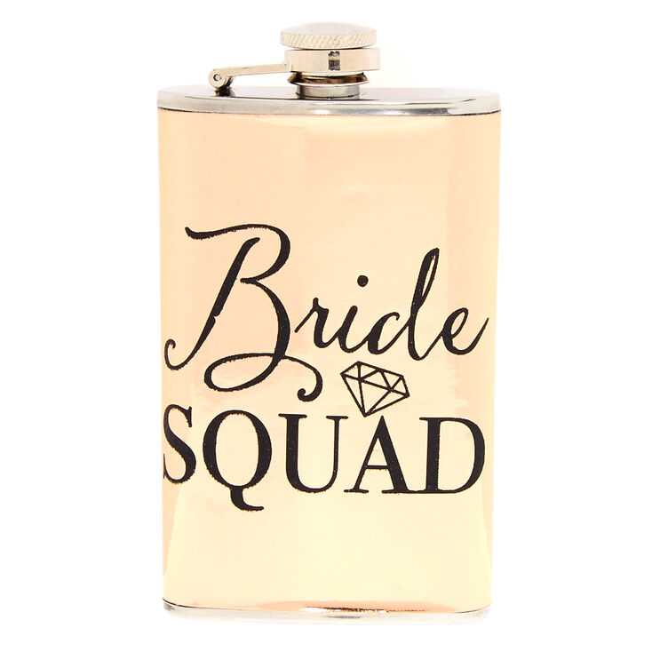 Rose Gold Bride Squad Flask,