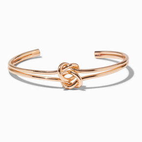 Gold-tone Double Knot Cuff Bracelet,