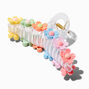 Pastel Daisy Large Clear Hair Claw,