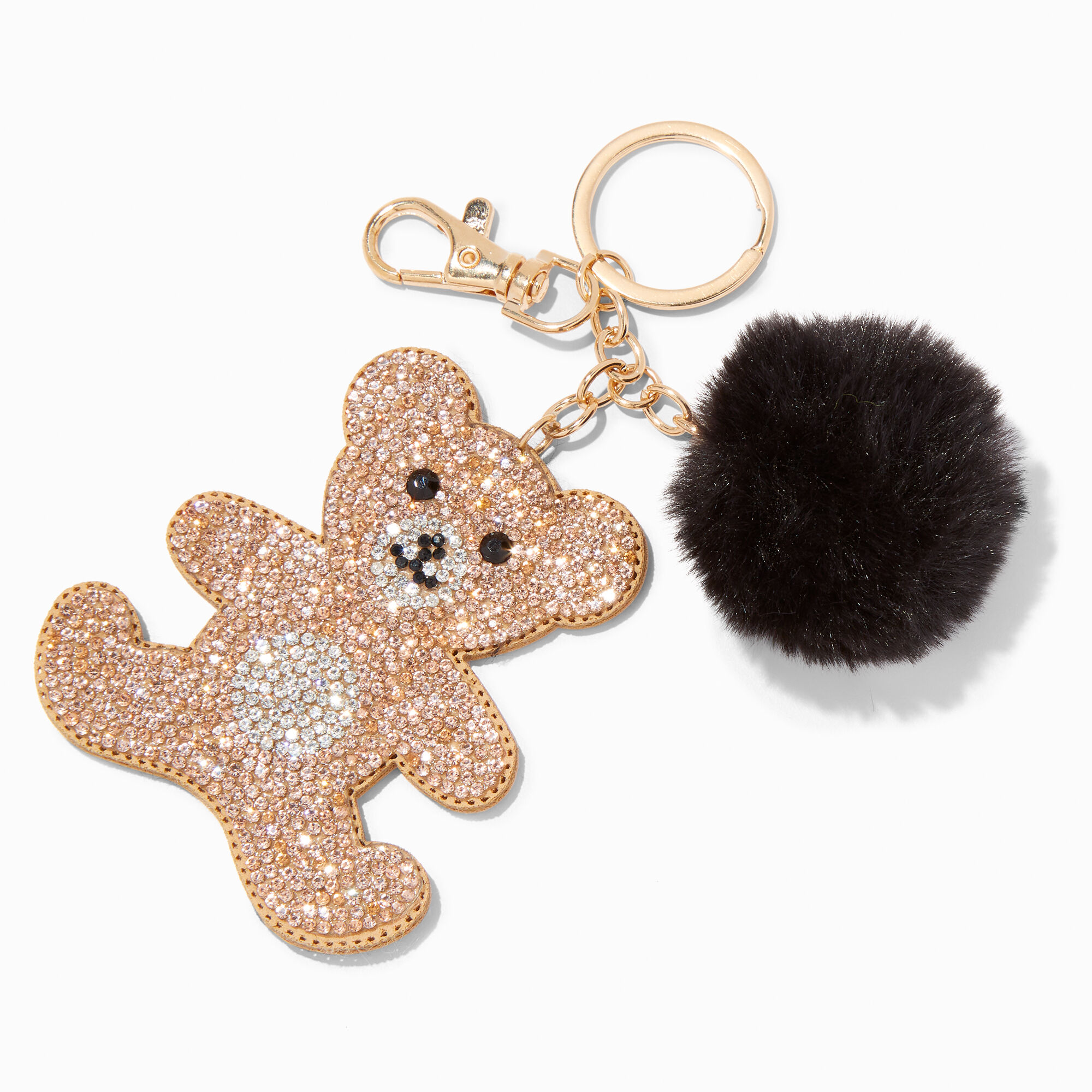 Rhinestone Bear Keychain Icing US