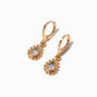 Gold Cubic Zirconia Teardrop 10MM Huggie Hoop Earrings,