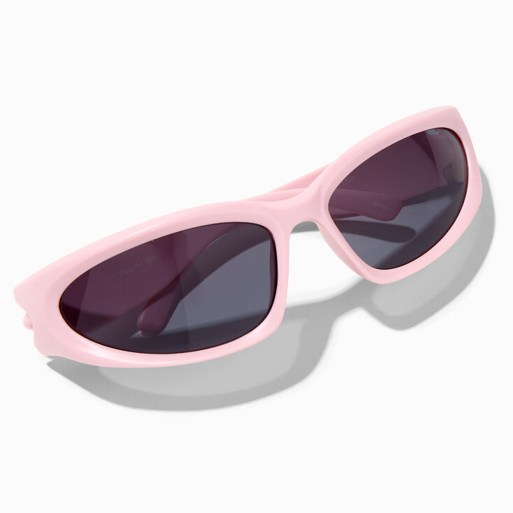 Pink Curved Sunglasses,
