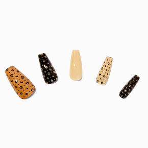 Neutral Status Icon Squareletto Vegan Faux Nail Set -24 Pack,