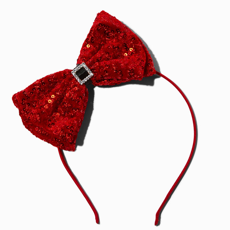 Santa&#39;s Suit Bow Headband,