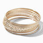 Gold Textured Bangle Bracelets - 10 Pack,