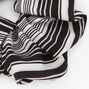 Giant Black &amp; White Striped Scrunchie,