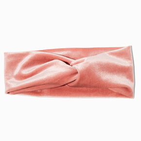 Blush Pink Velvet Twisted Headwrap,