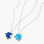 Best Friends Blue Puzzle Piece Pendant Necklaces - 2 Pack,