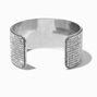 Silver-tone Rhinestone Cuff Bracelet,