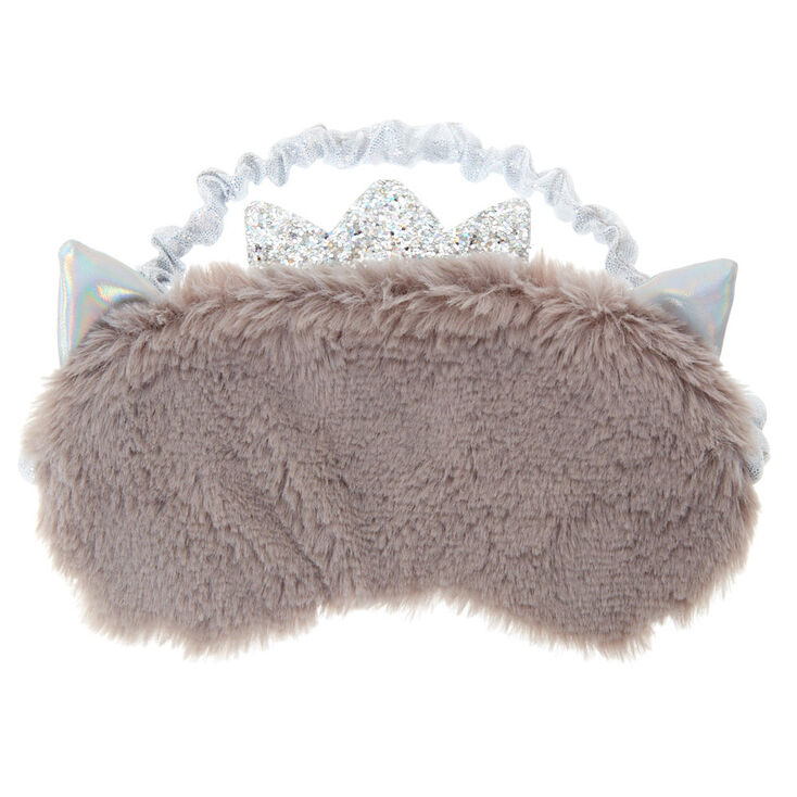 Furry Princess Cat Sleeping Mask - Gray,