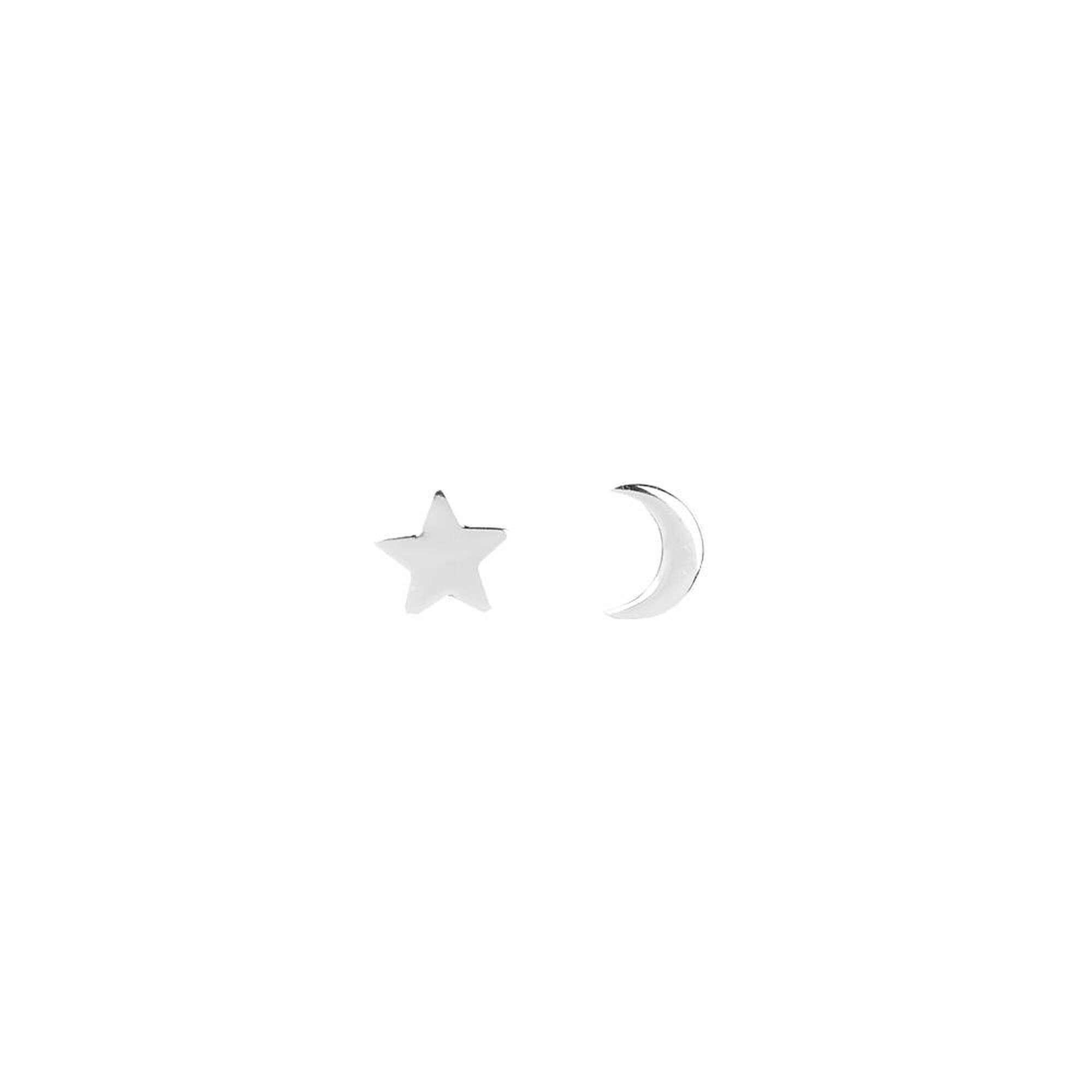 silver moon earrings