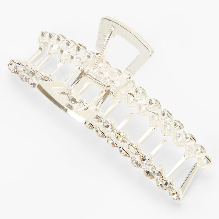Rhinestone Studded Oval Hair Claw,