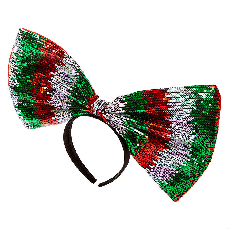 Oversized Sequin Bow Headband,